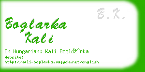 boglarka kali business card